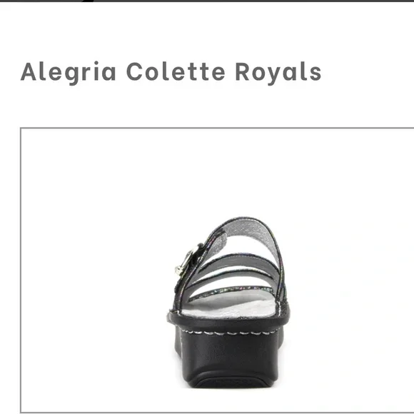Alegria Colette Royal Sandal 42‎ 11 black multi colored - Picture 2 of 12